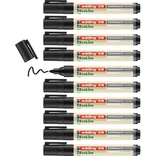 edding 28 Ecoline Whiteboard-Marker-Set schwarz 1,5 - 3,0 mm, 10 St.