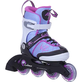 K2 Skates Mädchen Inline Skate Cadence Jr Girl — White - Light Blue - pink — M (EU: 32-37 / UK: 13-4 / US: 1-5) — 30C0350