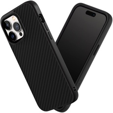 RhinoShield Case kompatibel mit [iPhone 14 Pro Max] | SolidSuit - Stoßdämpfende & schlanke Schutzhülle mit Premium Finish - 3.5 Meter Fallschutz - Karbonfaser Textur
