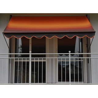 Klemmmarkise Exklusiv 250 cm orange/braun