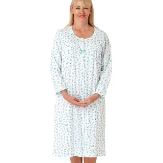 Marlon Damen Ellie Knopfleiste Nachthemd, ozeanblau, 12-14