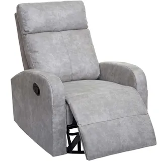 MCW Fernsehsessel A54 Kunstleder 75 x 100 x 96 cm Hellgrau