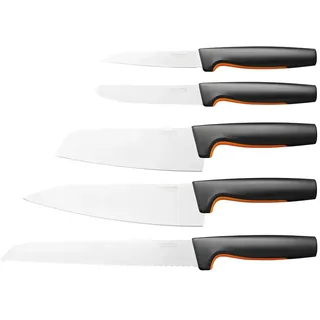 Fiskars Functionalform Knife Set Of 5 Pieces Messerset - Black / Silver - One Size