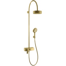 Bild von Axor Citterio mit Einhebelmischer und Kopfbrause, Farbe: Brushed Brass