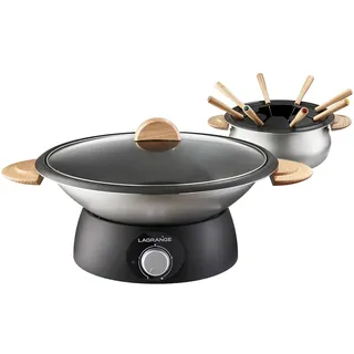 LAGRANGE 349019 Wok/Fondue, klassisches Holz, hell