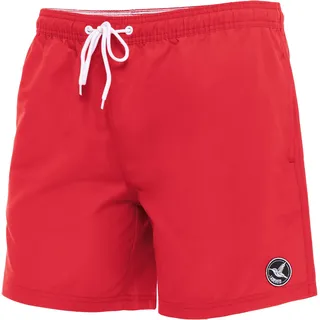 Ladeheid Badehose Herren Bequeme Badeshorts Lang mit Seitentaschen und Schnürchen, Badeshorts Herren mit Netzfütterung – Perfekt für Sommer, Strand und Schwimmbad – LA40-128 (Rot, 3XL)
