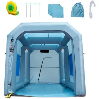 Vevor Farbkabine DIY Sprühmalerei 950 W 4 x 2,2 x 2,35 m Blau