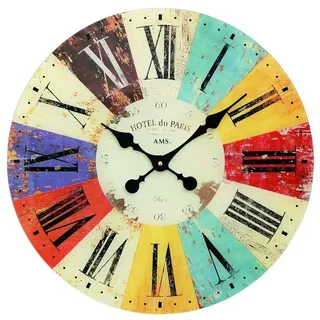 AMS Wanduhr 50 cm 9467 schwarz/weiß