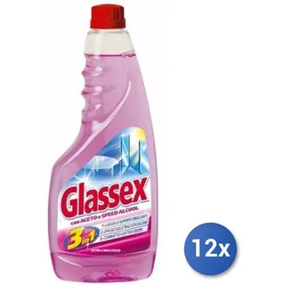 12x Bundle Glassex Glas Und Mehrzweck- 500 Ml.ricambio Essig Pink