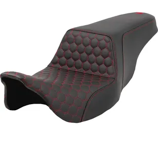 Saddlemen Step-up Harley Davidson Flh 1868 Abs Electra Glide Revival 114 2021-2021 A808-07b-177red Motorradsitz - Black / Red - One Size