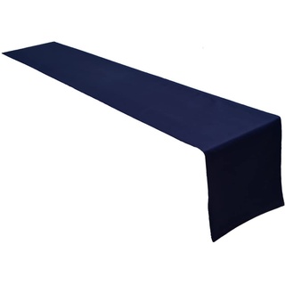 Lemos Home Hochwertiger Tischläufer Tischwäsche aus 100% Baumwolle Kollektion Konzept, Farbe & Größe wählbar (Tischläufer - 40x200cm, Marineblau)