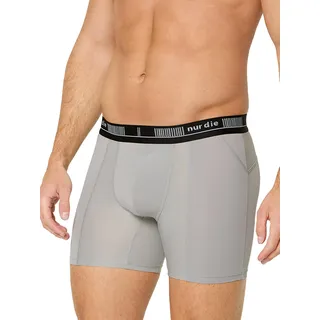 Nur Die Long Boxer Cotton Active Herren Sport-Boxershorts Baumwolle atmungsaktiv flexibel Unterhosen ohne einschneidener Gummibund (Größe M - XXL)