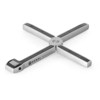 HENDI Zusammenklappbare Küchenwaage, digital, für max 5 kg, wiegt mit Präzision, mit LCD-Display, Geräteumbauten, Haushaltwaage, Digitalwaage, 219x180x(H)16mm, ABS, Metall