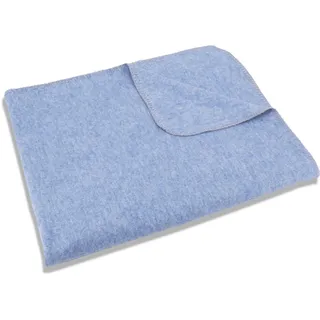 SETEX Wohndecke »Kuscheldecke« mit Ziernaht in Melange-Optik, Kuscheldecke, blau