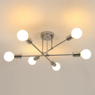 Goeco Industrial Vintage 6-flg. 60 cm Chrom