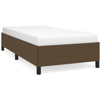 vidaXL Bettgestell ohne Matratze Dunkelbraun 80x200 cm Stoff - Braun