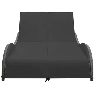 vidaXL Doppel-Sonnenliege 200 x 135 x 45 cm Anthrazit