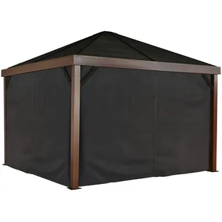 Pavillon-Seitenteil , Dunkelgrau , Textil , Sonnenschutz, Pavillons