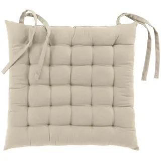 Douceur d'Intérieur Twily gesteppter Sitz (38 x 38 cm), Leinen, Baumwolle/Recycling-Polyester