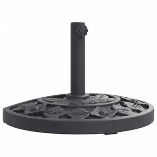 Sonnenschirmständer für Ø38/48 mm Mast 9 kg Halbrund - Schwarz