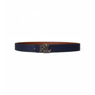 Lauren Ralph Lauren für Damen. 412P04417001 Beidseitig genarbter Ledergürtel navy, braun (L), Marine