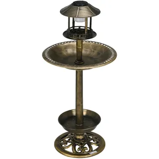 Outsunny Vogeltränke, Kunststoff, Bronze , Bronzefarben , 50x110x50 cm , Dekoration, Gartendeko