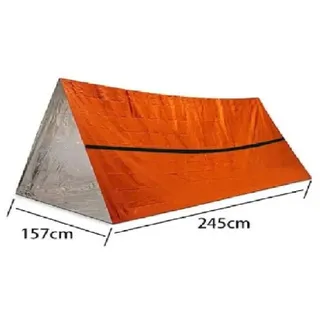 TENT 245x 157 thermal rescue essential 1033 camping travel survival + 120 decibel alarm pfeife - Orange