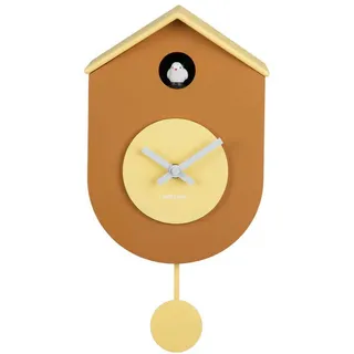 Karlsson Wanduhr Grato, Hellgelb, Kunststoff, 9x33x17.5 cm, Dekoration, Uhren, Wanduhren