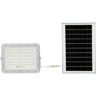 V-Tac VT-120W 7844 LED-Flutlichtstrahler, Solarmodul 15 W Neutralweiß Weiß