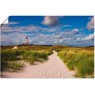 Artland Wandbild »Strandweg zum Leuchtturm - Insel Amrum«, Küste, (1 St.), als Alubild, Outdoorbild, Leinwandbild, Poster in verschied. Größen, bunt