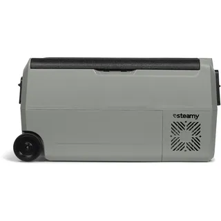 Steamy-E Dual Zone 36 Roller, Elektrische Kompressor Kühlbox mit Rollen, 32 Liter, 12V/ 230V, zum Kühlen und Gefrieren, Für Camping