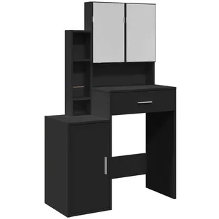 vidaXL Schminktisch mit Schrank Schwarz 80x35x132 cm - Schwarz