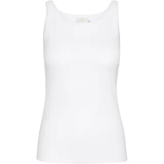 KAFFE Jersey-Top ärmellos KACARNA Damen Jerseytop Basic Sommer Casual Tank Top Unterhemd Shirt Ärmellos U-Ausschnitt Blusentop XS, Optical White