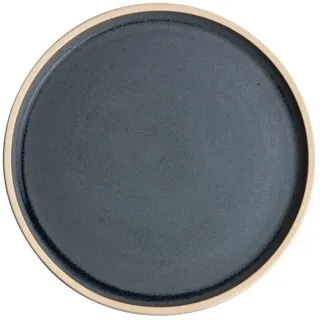 Olympia FA300 Canvas Flacher Runder Teller, Granit-Blau, 18cm, 6 Stück