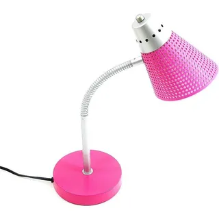 Tischleuchte Lisa pink, Höhe 44 cm, gelochter Schirm, Schreibtisch- oder Nachttischleuchte