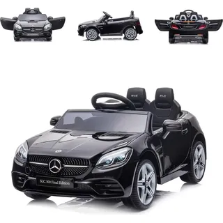 Chipolino Kinder Elektroauto Mercedes Benz SLC300 Fernbedienung MP3 Bluetooth schwarz - Schwarz