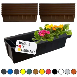 Paletten Blumenkasten 12er-Set Braun Einsatz zum an- & Einhängen Pflanzkasten