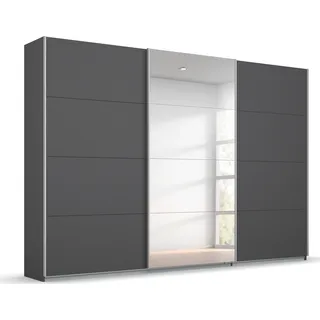 Rauch Schwebetürenschrank RAUCH "Kleiderschrank Schrank Garderobe BESTSELLER KOLUNA mit Spiegel", grau (graumetallic), B:271cm H:229cm T:62cm, Holzwerkstoff, Schränke, Schwebetürenschrank, inkl.