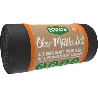 ecosack® Öko-Müllbeutel 20,0 l schwarz 20 μm, 20 St.