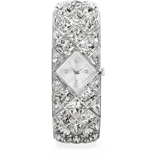 Swarovski Curiosa Bangle 572 Armband aus Glas, silberfarben, Edelstahl, silber, Klassisch