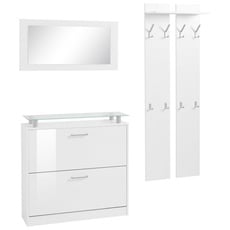 Bild Garderoben-Set »Finn«, (Set, 3 St.), weiß (weiß matt, hochlganz) Garderoben-Sets