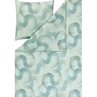 Estella Bettwäsche Tobias" mint 1x 135x200 cm + 1x 80x80 cm" - Grün