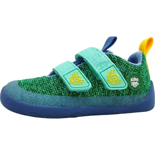 Affenzahn Happy Paradiesvogel Kinderschuhe Halbschuhe Klett Barfußschuhe Grün Freizeit - Grün