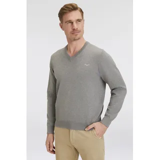 Gant V-Ausschnitt-Pullover »Classic Cotton V-Neck«, Premium Strickjersey aus weicher 100% Baumwolle, Übergangspullover Gant Dark grey melange S