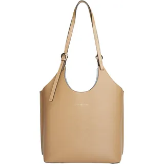 Tommy Hilfiger Damen Th Modern Tote Aw0aw18618 Tragetasche, Khaki (Safari Canvas)