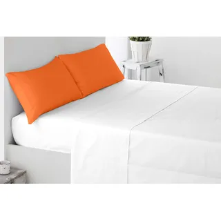 Miracle Home. Kissenbezug aus 100% gebürsteter Mikrofaser, beidseitig offen, Anti-Peeling. 70X50. Enthält 2 Einheiten. Bett 135. Orange