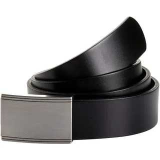 Ledergürtel MONTI "POTSDAM", Herren, Gr. 105, schwarz (schwarz uni), Leder, unifarben, Gürtel Ledergürtel, 3,5 cm breit, Klassisch-Business, Koppelschließe