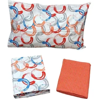 Bassetti Bettwäsche-Garnitur MIRA Farbe ROT R1 Größe 135x200 + 80x80cm - Rot