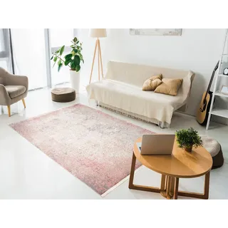 OCI DIE TEPPICHMARKE TOP SABINA Hochflorteppich 160 x 230 cm Rosa/Creme