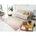 Hochflorteppich 160 230 Rosa/Creme